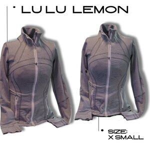 Lululemon XS Heather Grey Striped Define Jacket - Contouring Fit